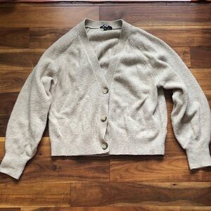 Women's Beige Cardigan Sweater
